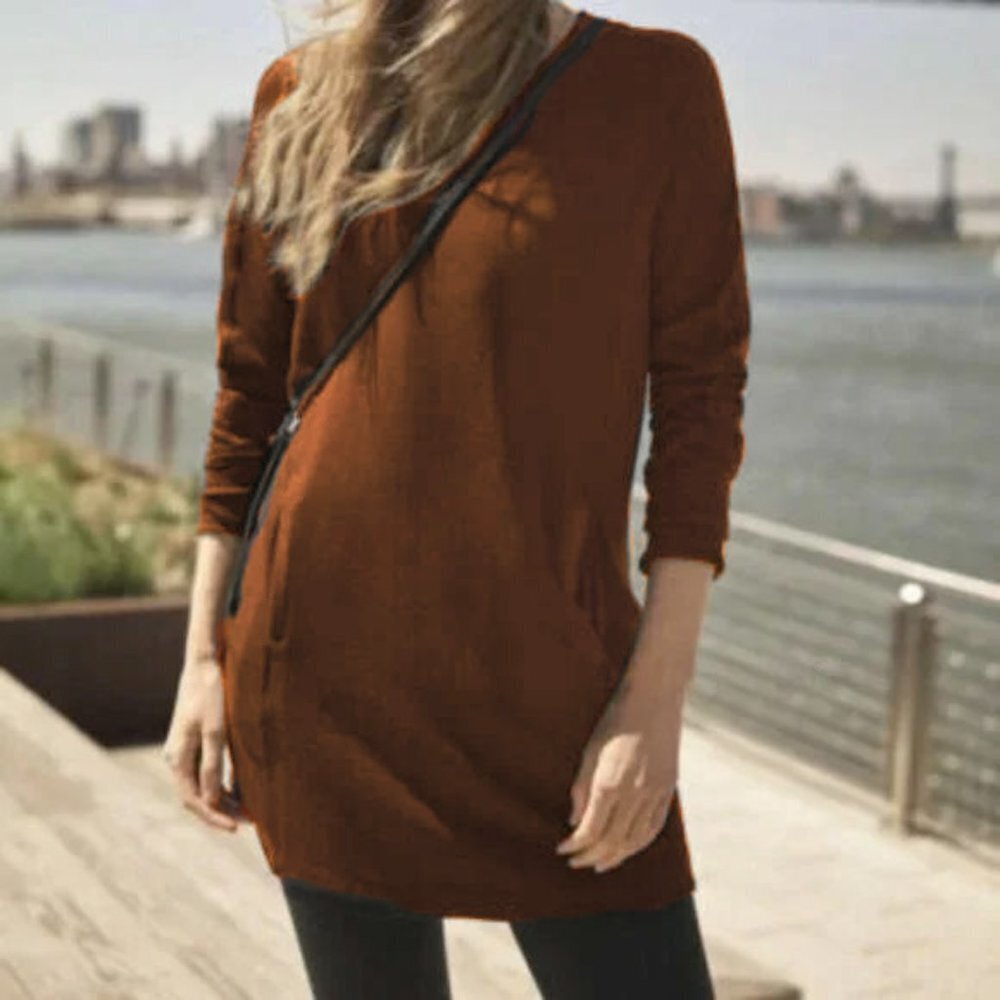 Athleta Balance Dress Mahogany Medium